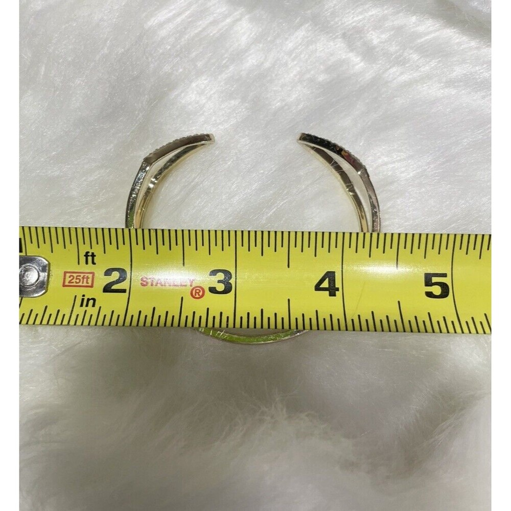 Victorias Secret Rhinestones Gold Tone Bangle Bracelet Fashion Jewelry - Picture 7 of 10